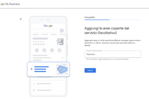 Screenshot creazione profilo attivit&agrave; su Google